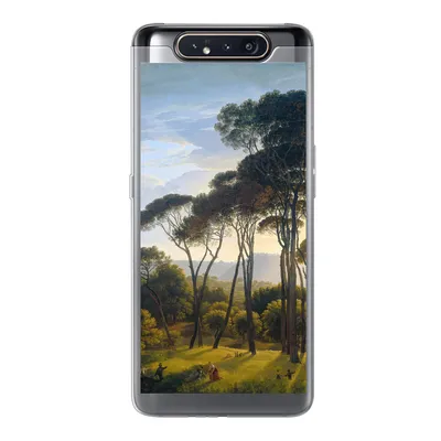 Produktbild von MuchoWow® Handyhülle Schutzhülle Hülle für Samsung Galaxy A80 Italienische Landschaft mit Zirbelkiefer - Hendrik Voogd - Kunst Silikon Softcase Handy Hülle - Schutzdeckel