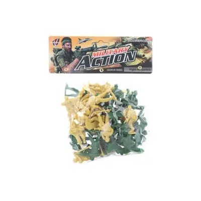 Produktbild von Spielzeugfiguren Soldaten Set, 2 verschiedenfarbige Sets, ca. 6 cm große Figuren