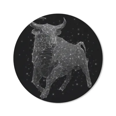Produktbild von MuchoWow® Mauspad Mousepad Eine Illustration des Sternbilds Stier 20x20 cm - Mousepads - Maus Mat - Pad - Mausunterlage - Schreibtischmatte