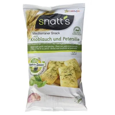 Zdjęcie produktu dla Snatts Śródziemnomorska przekąska z czosnkiem i pietruszką 120g