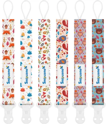 Productafbeelding van 6 stuks fopspeenkettingclips voor baby's - Lichte fopspeenketting voor pasgeborenen - Meisjes en jongens(Dier)