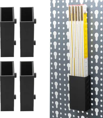 Produktbild von 4x Zollstock Halter für Küpper Lochwand Gliedermaßstab Halterung Werkzeugwand