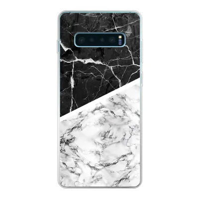 Produktbild von MuchoWow® Handyhülle Schutzhülle Hülle für Samsung Galaxy S10 Lite Marmor - Schwarz - Weiß Silikon Softcase Handy Hülle - Schutz