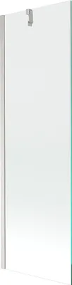 Produktbild von Mexen Next Badewannenabtrennung 1-flügelig 60 x 150 cm, transparent, gebürsteter Nickel - 895-060-000-00-00-97