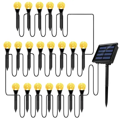 Obrázek produktu pro Sada solárních bublinových trávníkových lamp pro venkovní použití, dekorace krajiny, IP65, vodotěsná solární LED svítidla pro cesty/dvůr/zahradu