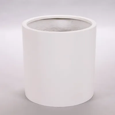 Produktbild von Elegant Einrichten | Pflanzkübel | Fiberglas | zylindrisch | D40xH40cm | perlmutt weiß.