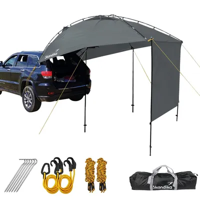 Produktbild von Skandika SUV Sonnensegel | Vorzelt für Auto, Heckklappe, freistehend auch ohne Auto, Aufstellstangen, mit Seitenwand, 3000 mm Wassersäule, Tragetasche