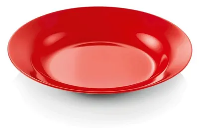 Produktbild von 24x Teller tief Ø 20 cm Melamin rot bruchfest