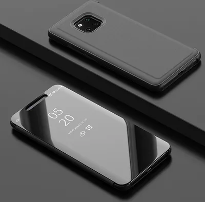 Produktbild von Handyhülle für Huawei Mate 20 Smart Cover Schutzhülle Clear View Case Schwarz