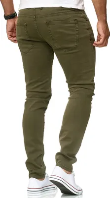 Produktbild von Red Bridge Herren Jeans Hose Slim-Fit Röhrenjeans Denim Colored Khaki W36 L32