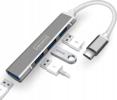 Produktbild von Usb C Hub 4X Usb 3.0 Splitter Ports Replicator