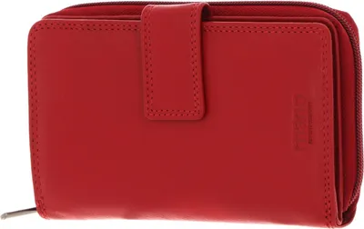 Image de mano Cuir porte-monnaie Donna Giulia Wallet with Long Zip Red rouge
