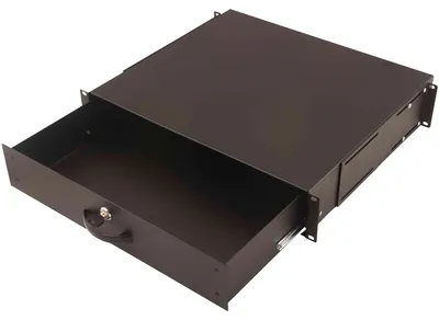 Zdjęcie produktu dla Digitus Zamykana szuflada do obudów sieciowych i serwerowych 482,6 mm (19"), 2U, Czarny