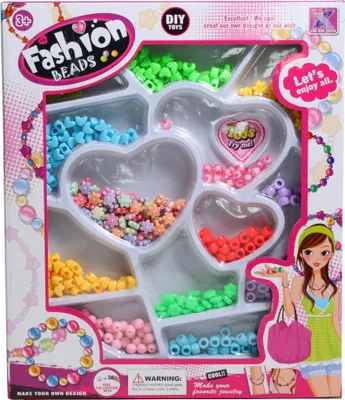 Produktbild von Perlen Set zum Auffädeln - Schmuck Bastelset Kinder - Armbänder Selber Machen Kreativ