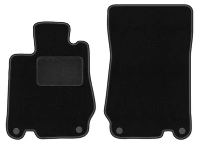 Image de Tapis avant en moquette pour Mercedes SL R230 2001-2011 (roadster) – 2 pièces, noirs, sur mesure – Wielganizator LUX