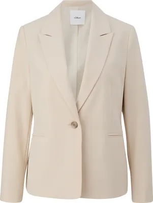 Produktbild von s.Oliver 2141482.8120.40, Weiblich, Blazer, Erwachsener, Langärmlig, Kleidungsknopf, 49% polyester, 48% viscose, 3% Elasthane