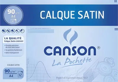 Image de CANSON Zeichenpapier, satiniert, DIN A4, 90/95 g/qm