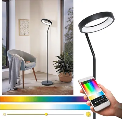 Produktbild von EGLO Marghera-C, Schwarz, Weiß, Kunststoff, Stahl, IP20, II, Nicht austauschbare(s) Leuchtmittel, 16 W