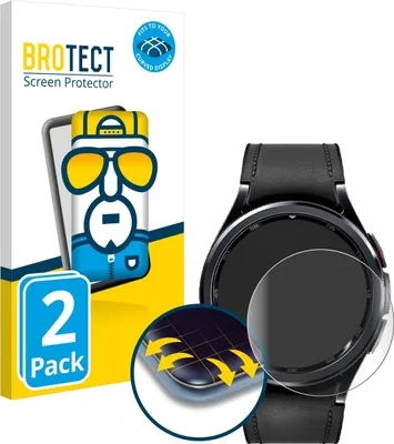 Produktbild von 2x BROTECT Fullscreen Schutzfolie für Samsung Galaxy Watch 6 Classic (47 mm) Displayschutz Folie Fullcover Klar Transparent