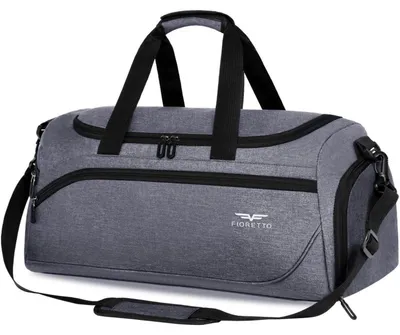 Produktbild von Sporttasche & Reisetasche 50L mit Schuhfach & Nassfach, Grau