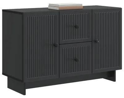 Zdjęcie produktu dla Bufet z szufladą Czarny 89 x 34,5 x 60 cm Drewno inżynieryjne