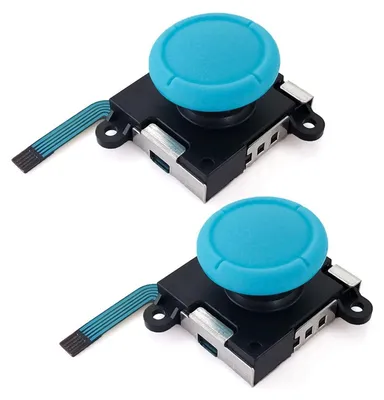 Immagine prodotto di Set di 2 joystick per Nintendo Switch: stick sinistro e destro di ricambio, blu