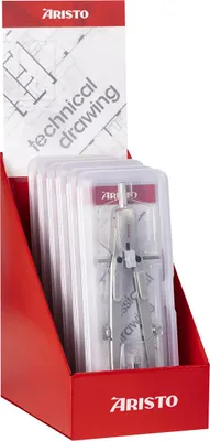 Produktbild von Aristo Studio Profi-Zirkel 6er Display bestehend aus je 3x Studio Zirkeln