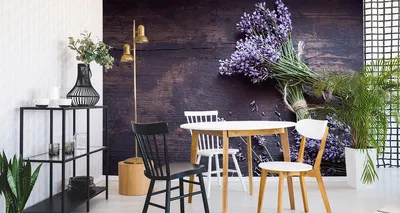 Immagine prodotto di Carta da parati in tessuto non tessuto con bellissimi fiori di lavanda per la cucina 405 cm (L) x 270 cm (H) decorazione murale per pareti