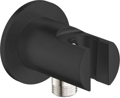 Produktbild von Grohe Vitalio Universal - Wandanschlussbogen mit Halterung, schwarz matt