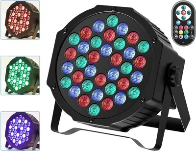 Image de Éclairage de fête - Éclairage de scène - Éclairage pour événements - Projecteur LED RGB 36 PAR - 72W - Multiples couleurs
