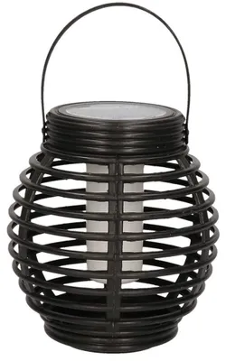 Produktbild von Anna's Collection Laterne - Solar - Gartenlicht - schwarz - mit Flammeneffekt - 15 cm