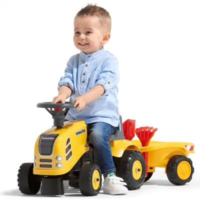 Produktbild von FALK - Baby Komatsu Laufrad mit Anhnger, Schaufel und Rechen
