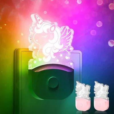 Image de Interrupteur nocturne à intensité variable pour chambre de bébé - Lampe pour enfant avec capteur - Veilleuse pour chambre d'enfant