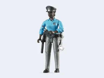 Produktbild von Polizistin mit dunklem Hauttyp und Zub