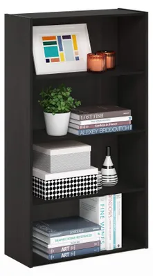 Productafbeelding van Furinno Regal met 4 vakken, samengesteld hout, espressokleur, 23,88 x 23,88 x 105,92 cm