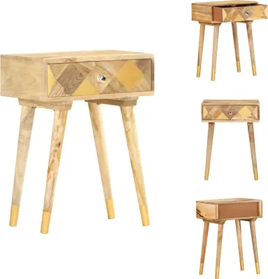 Zdjęcie produktu dla vidaXL Szafka nocna 43×30×58 cm z litego drewna mango - Szafki nocne