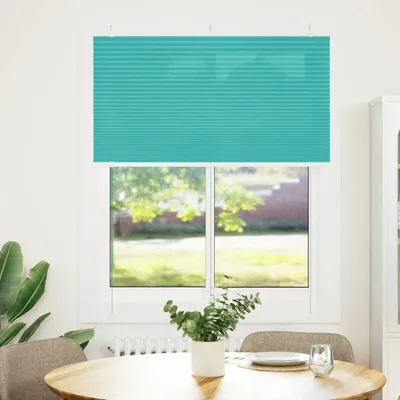 Produktbild von vidaXL Plissee Petrolgrün 110x150 cm Stoffbreite 109,4 cm Polyester