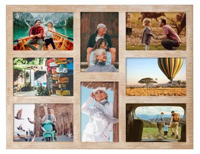 Productafbeelding van Elzusha - Collage Fotolijst voor 8 Foto's van 4x6 cm in Bruin