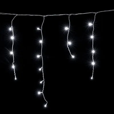 Imagen del producto de Iluminación decorativa navideña para exteriores, con 500 luces LED, cortinilla de 19 metros