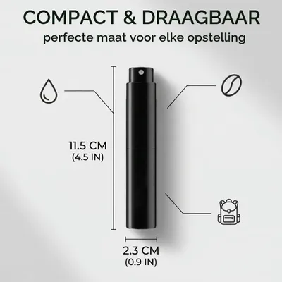 Mini-Sprühflasche für Espressobohnen, 10 ml, schwarz
