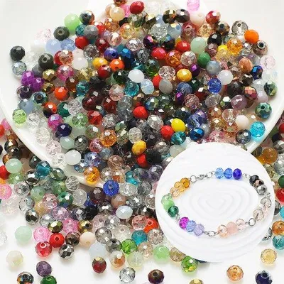 Produktbild von 500 Kristallkugeln 4mm farbig für Schmuck Ketten Ohrhänger