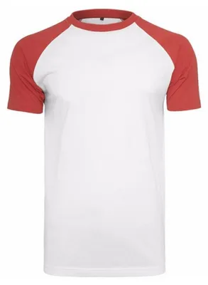 Obrázek produktu pro Vytvořte si vlastní značku – Pánské tričko s raglánovými rukávy, model TN1996 (velikost 5XL) (bílá/červená)