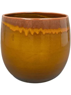 Produktbild von Ter Steege Blumentopf, ockergelb, Durchmesser 29 cm, Höhe 26 cm, Öffnung 23,5 cm
