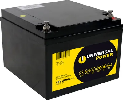 Produktbild von Universal Power AGM UPC12-30 12V 30Ah (C20) AGM Batterie zyklenfest wartungsfrei