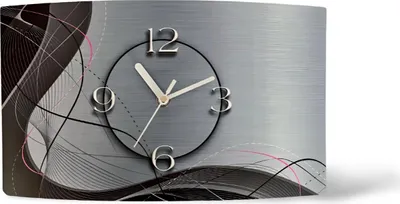 Image de Horloge murale design abstraite grise horloge murale design moderne design quiet no tick dixtime 3d-0053