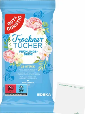 Produktbild von Gut & Günstig Trocknertücher (25 Stück) + usy Block