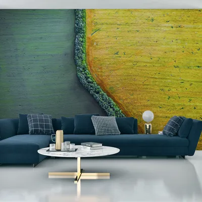 Produktbild von Muralo XXL Selbstklebende FOTOTAPETE bunte FELDER Aussicht von oben 3D Effekt (B) 416 cm x (H) 290 cm Tapete Wandtapete WOHNZIMMER SCHLAFZIMMER 4626