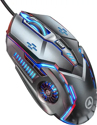Produktbild von Gaming-Maus, mechanische Maus, kabelgebundene Maus, 6-Tasten Gaming-Maus, Audio