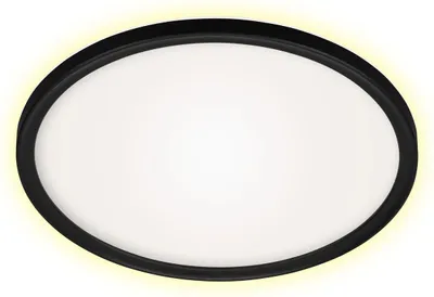 Zdjęcie produktu dla Panel LED BRILONER SLIM, neutralne białe światło, efekt podświetlenia, płaska konstrukcja, czarny, 42 x 2,9 cm