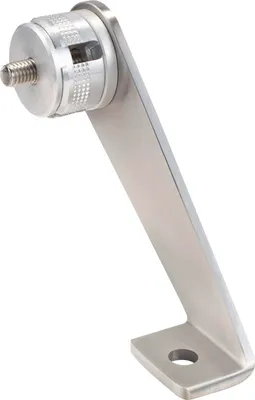 Zdjęcie produktu dla Wspornik końcowy KWS WS2 kątowy 40°, dla Ø 35 mm, lewy, satynowana stal nierdzewna